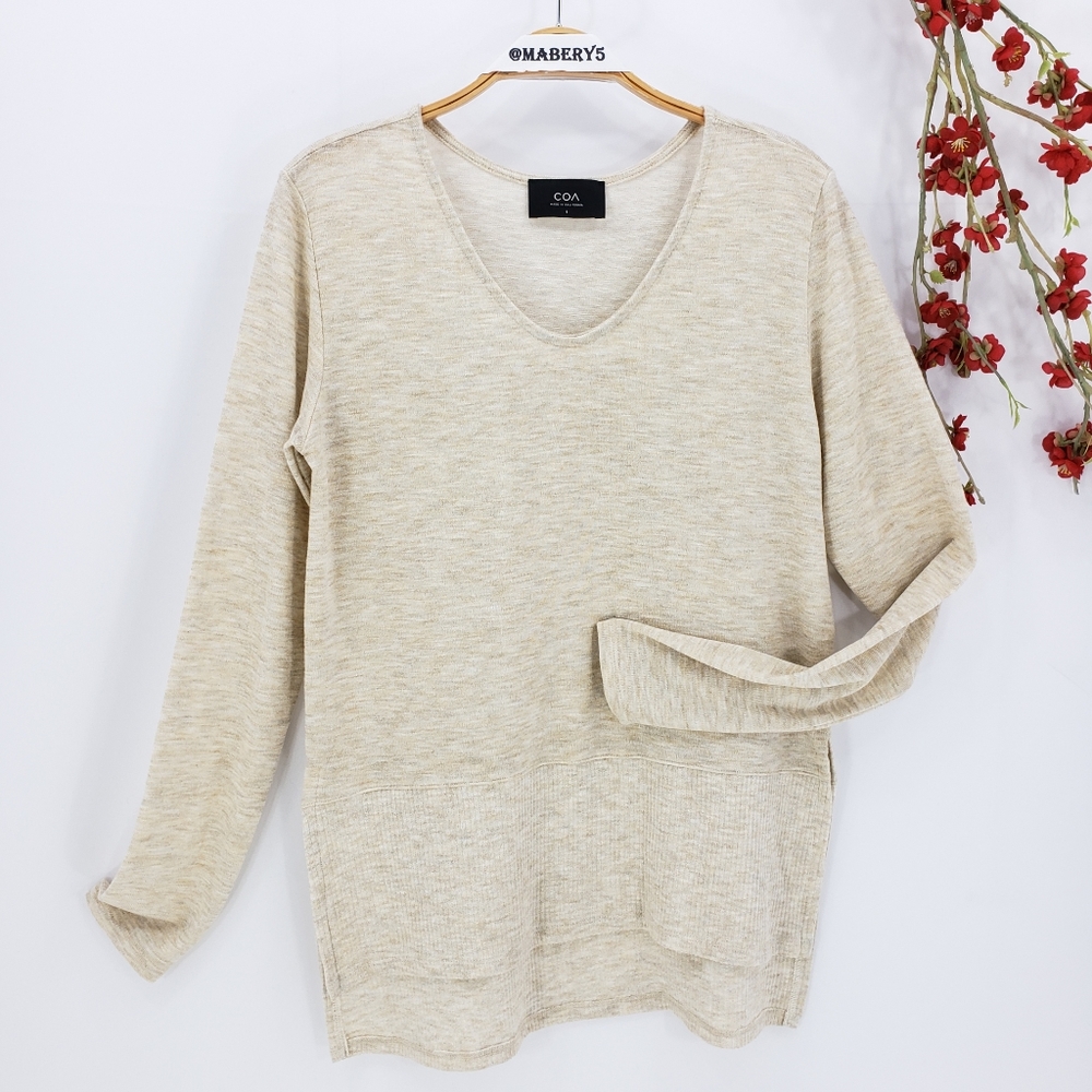 New COA High Low Split Hem Sweater sz S